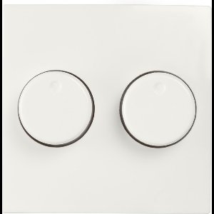 ION | Centraalplaat dimmerknop Duo | Mat Alpin wit | E1 serie