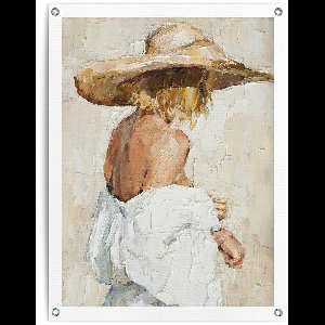 Tuinposter Summer Girl - 80 x 60 - Canvas - REINDERS