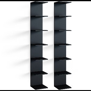 Vicco Paolo Wandplank – 28 x 190 cm Set van 2 Zwart