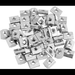 Allecto Plus - 50 stuks T-moeren voor aluminium profiel 2020/3030-serie - Hamerkopbevestigingsmoer van koolstofstaal - 20 type-M5 (Europese standaard)