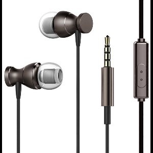 Oortjes met Draad - 3.5mm Jack AUX aansluiting - In-Ear Oordopjes headset koptelefoon met draad en microfoon - zwart