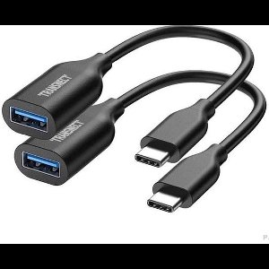 TRANSNECT ® - 2x - USB C naar USB A - USB A naar USB C Kabel - USB 3.1 Adapter- 10Gbps - Zwart