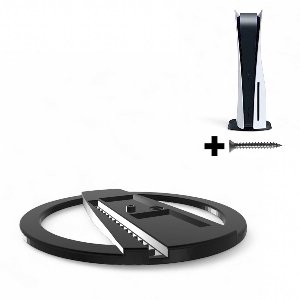 YUOM. Standaard Voor Playstation 5 Slim - Verticale Standaard Voor PS5 - incl. bevestiging schroef - Houder Voor Playstation 5 Rechtop - Zwart