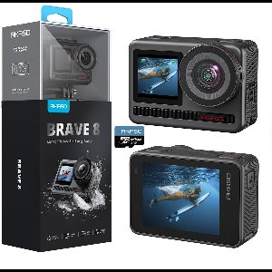 AKASO Brave 8 - Action Camera - 4K60FPS - Waterdicht 60M - Dubbel Touchscreen - 64GB
