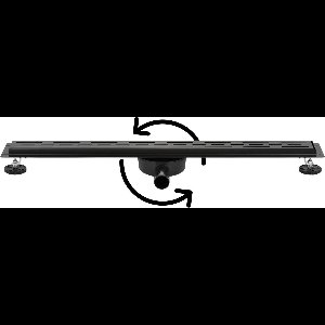 Saqu Twist Drain complete douchegoot inclusief rooster 80cm zwart