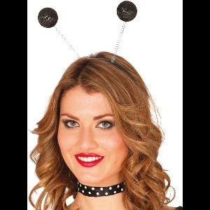 Smiffys Kostuum Haarband Glitter Ball Boppers Zwart
