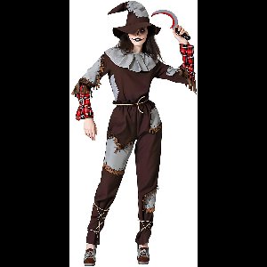 Kostuums voor Volwassenen M/L Vogelverschrikker Bloederig - M/L