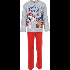 Nickelodeon - Paw Patrol - jongens - pyjama - 100% Jersey katoen - Peek a Booh - grijs/rood - maat 98