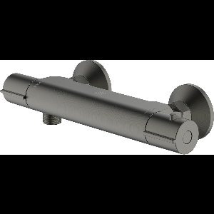 AquaVive thermostatische douchekraan Nilson gun metal 15cm