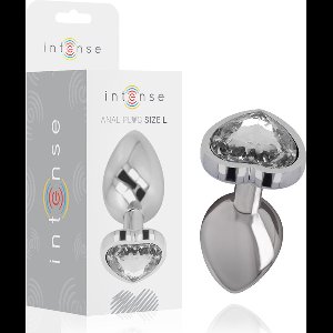 INTENSE ANAL TOYS | Intense - Metal Aluminum Anal Plug Heart White Size L | Buttplug | Sex Toys voor Mannen | Sex Toys voor Vrouwen