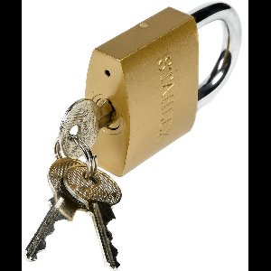 Stahlex Hangslot met 3 sleutels - 50 mm - messing - kofferslot