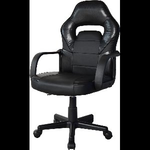 Bureaustoel Thomas junior - gamestoel racing gaming stijl - hoogte verstelbaar - zwart