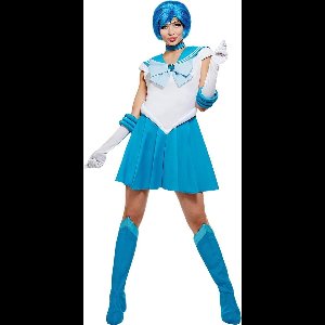 FUNIDELIA Mercury kostuum voor vrouwen - Sailor Moon - Maat: S - Blauw