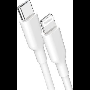 NÖRDIC LGNG-N1022 - Lightning naar USB C-kabel - MFi - Wit - 0.5m