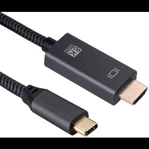 Qnected® USB-C naar HDMI 2.1 kabel 3 meter - 4K 120Hz & 8K 60Hz - HDR - Graphite Grey