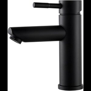 Warm- en Koudwater kraan wastafel - Wastafelkraan - Badkamerkraan - Mengkraan - Mat Zwart