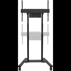 Neomounts FL55-875BL1 gemotoriseerde TV vloerstandaard - 55-100" - verrijdbaar - hoogteverstelling 111,3-176,3 cm - TÜV-gecertificeerd - zwart