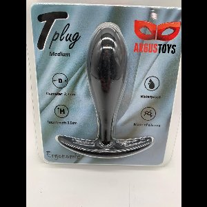 Power Escorts - T-plug  - anaal plug - siliconen medium - Verpakt in stevige blister - AT1114