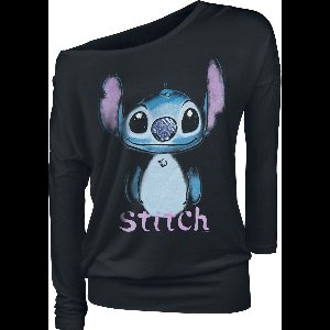Lilo & Stitch Graffiti Dames Shirt met lange mouwen - zwart - S
