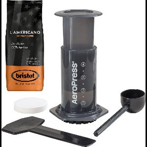 Aeropress Coffee Maker + Bristot L’Americano Medium Roast OUR gemalen koffie