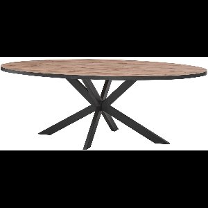 Belfurn - Eetkamertafel ovaal 220x110 cm Nestor in decor mango eik