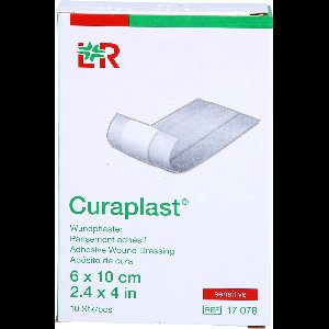 Curaplast Sensitive wondpleister 10cm x 6cm 10 Stuks