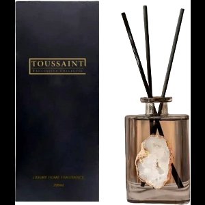 Luxe geurstokjes met edelsteen > bergkristal | Grey Fresh 200ML | Toussaint Interieur