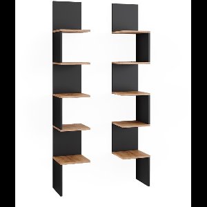 Vicco Paolo Hoekplank – 28 x 175.4 cm Set van 2 Antraciet