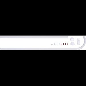 AquaVive douchestang ovaal 90 x 90 cm – Hoekopstelling – Aluminium – Wit – Inclusief bevestigingsmateriaal