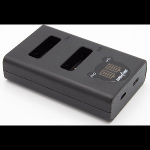 ChiliPower dubbellader NB-13L geschikt voor Canon - voor 2 camera accu's (tegelijk)