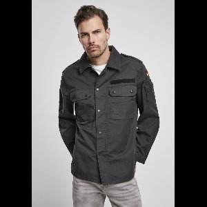 Brandit - BW Feldbluse black Overhemd - M - Zwart