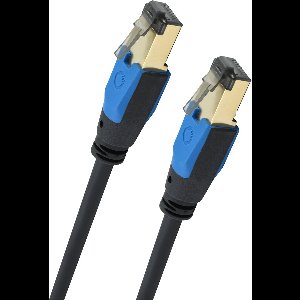 Oehlbach D1C19352 RJ45 Netwerkkabel, patchkabel CAT 8.1 1.00 m Zwart 1 stuk(s)