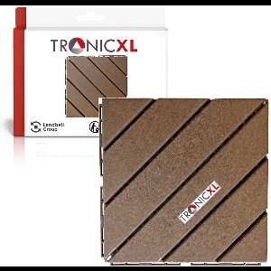 TronicXL Terrastegels 10stuks - 30 x 30 cm - ca. 1 m² houtlook - terrasplanken, vloertegel met kliksysteem - (donkerbruin)