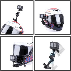 Unicorn Helmet Mount Voor Gopro - Unicorn Mount 360° - Helmet Mount Gopro 12 11 10 9 8 7 6 5 4 - Gopro Motorcycle Mount - Helmet Mount - Helm Mount -Inata360 -Motor mount