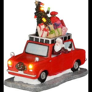 Luville Kerstdorp Kerstman - 12.8x6.3x10.5 cm - Polyresin - Multi