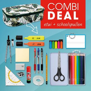 SOHO Etui XL + Vulling – Grote etui met diverse opbergmogelijkheden – Inclusief complete vulling – In 1 klik klaar voor het nieuwe schooljaar - Tropic White