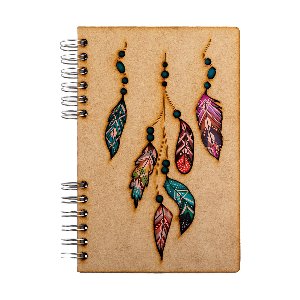 Duurzaam Houten Notitieboek – KOMONI – Dreamcatcher – Gerecycled papier – Navulbaar – DRO