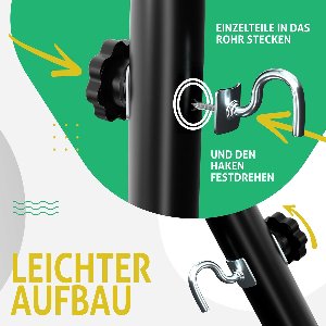 KESSER® Hangmat LAKE met frame dubbele hangmat voor 2 personen - stevig frame 200 kg