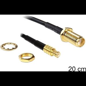 Delock - SMA Buchse zum Einbau - MCX Stecker 200 mm