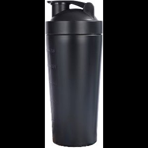 Slimtron Shakebeker – 750ml – Lekvrije Fitnessbeker met Dekselsluiting - zwart - eiwitshaker