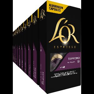 L'OR Espresso Supremo Koffiecups - Intensiteit 10/12 - 10 x 10 capsules