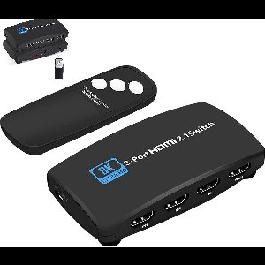 DrPhone HS7 8K@60Hz HDMI 2.1 Switch - HDMI Switch 3 IN 1 OUT – 48Gbps – HDCP 2.3 - Geschikt o.a voor Fire Stick, HDTV, PS4/5, etc