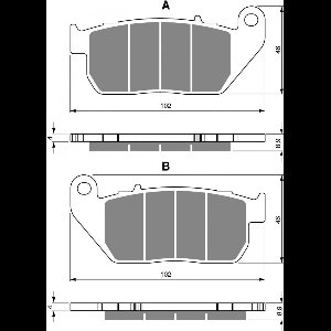 gold fren remblokjes voor harley davidson 883 xl r sportster 2005 tot 2009 avg/avd nieuw