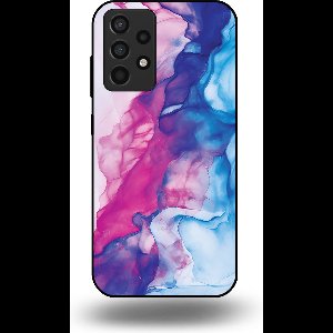 Smartphonica Telefoonhoesje Geschikt voor Samsung Galaxy A52 5G met Roze Blauw Marmer Opdruk - TPU Backcover Case Rose Blue Marble Design geschikt voor Samsung Galaxy A52 5G