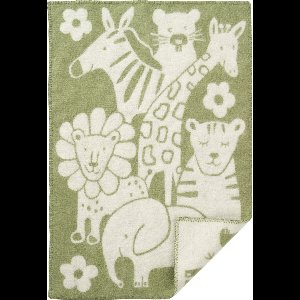 Klippan wiegdeken 65x90cm - eco wol - Picnic groen