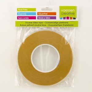 Vaessen Creative Tape - dubbelzijdig - wit - 9mmx50m
