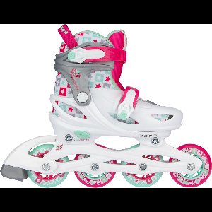 Nijdam Skeelers - Verstelbaar - Kinderen - Sk8 Star - Wit - Maat 29-32