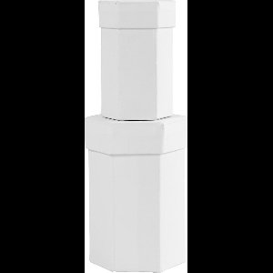 Creotime Dozen Zeskantig Karton 7-9 Cm Wit 2-delig
