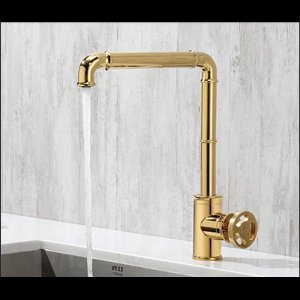 Keukenkraan GOUD CHROOM Industra OMNITAIR