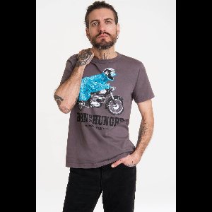 Logoshirt T-Shirt Sesamstrasse - Krümelmonster Motorrad